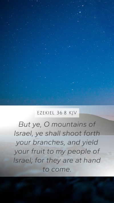Ezekiel 36:8 KJV Bible Verse Image