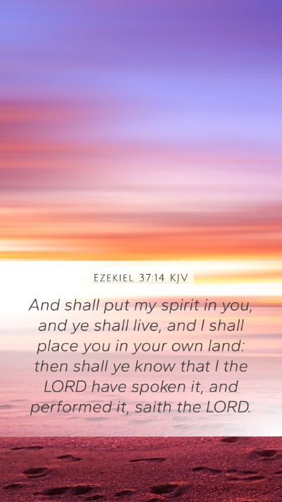 Ezekiel 37:14 KJV Bible Verse Image