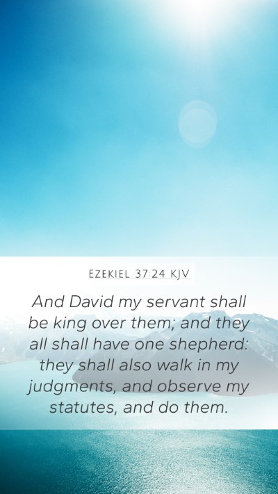 Ezekiel 37:24 KJV Bible Verse Image