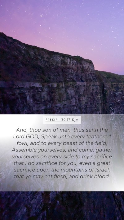Ezekiel 39:17 KJV Bible Verse Image