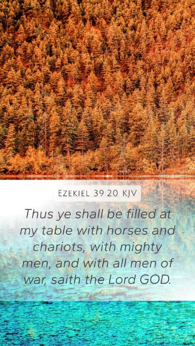 Ezekiel 39:20 KJV Bible Verse Image