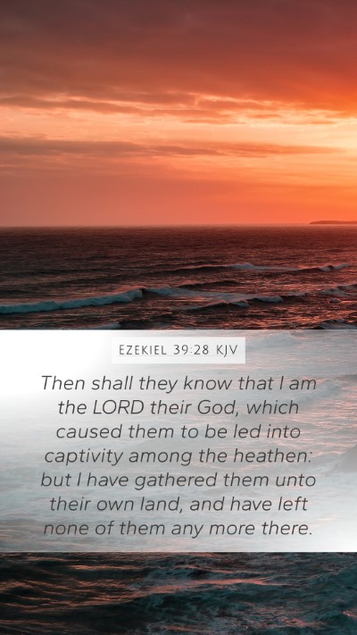 Ezekiel 39:28 KJV Bible Verse Image