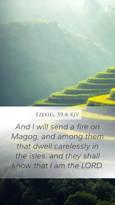 Ezekiel 39:6 KJV Bible Verse Image