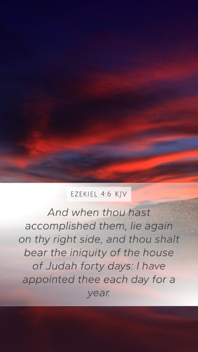 Ezekiel 4:6 KJV Bible Verse Image