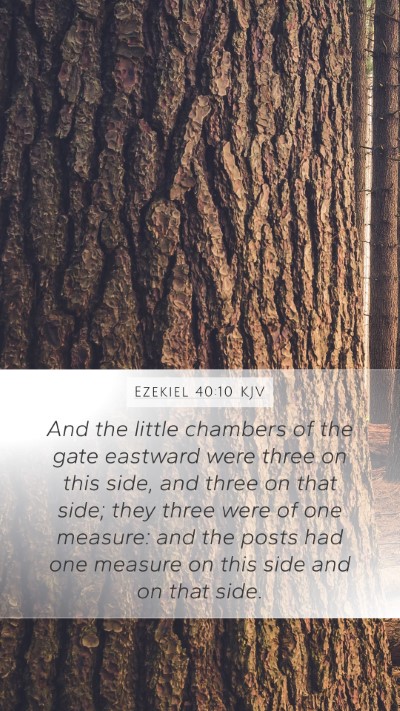 Ezekiel 40:10 KJV Mobile Phone Wallpaper - And the little chambers of the gate eastward were - Mobile Bible Verse Wallpaper