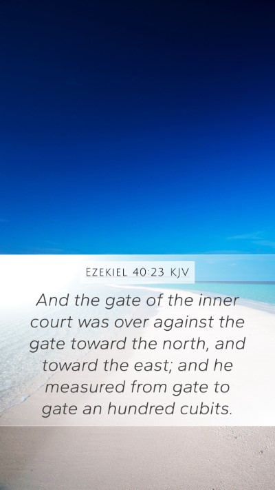 Ezekiel 40:23 KJV Bible Verse Image