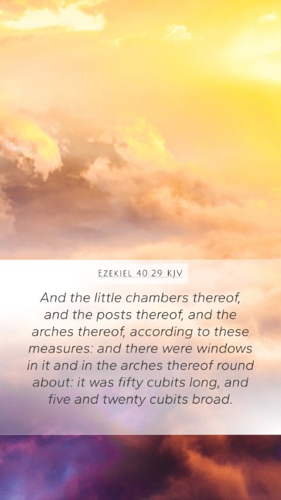 Ezekiel 40:29 KJV Bible Verse Image