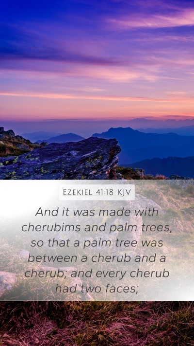 Ezekiel 41:18 KJV Bible Verse Image