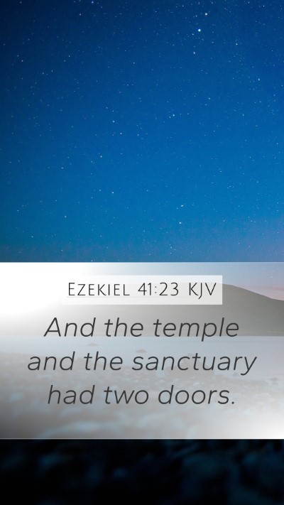 Ezekiel 41:23 KJV Bible Verse Image