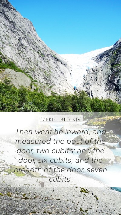 Ezekiel 41:3 KJV Bible Verse Image