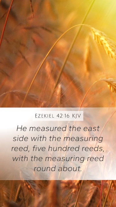 Ezekiel 42:16 KJV Bible Verse Image