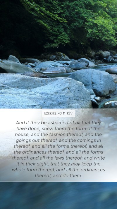 Ezekiel 43:11 KJV Bible Verse Image