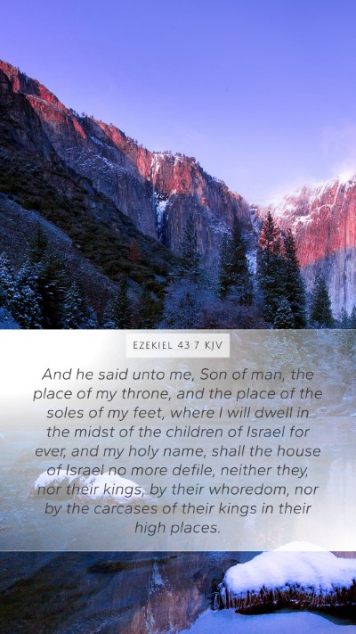 Ezekiel 43:7 KJV Bible Verse Image