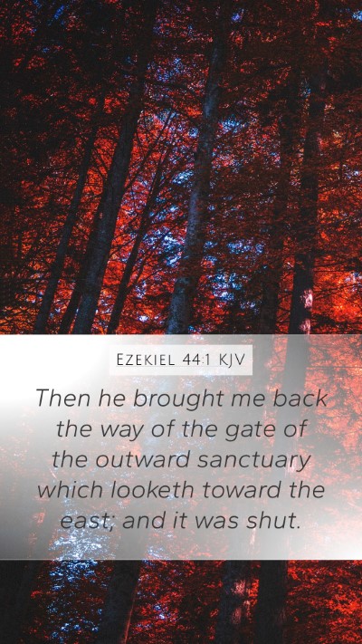 Ezekiel 44:1 KJV Bible Verse Image