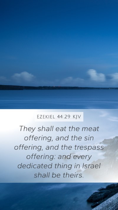 Ezekiel 44:29 KJV Bible Verse Image