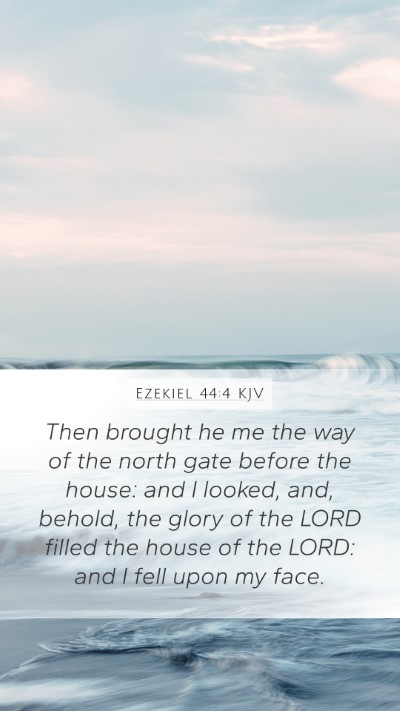 Ezekiel 44:4 KJV Bible Verse Image