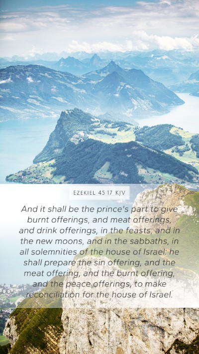 Ezekiel 45:17 KJV Bible Verse Image
