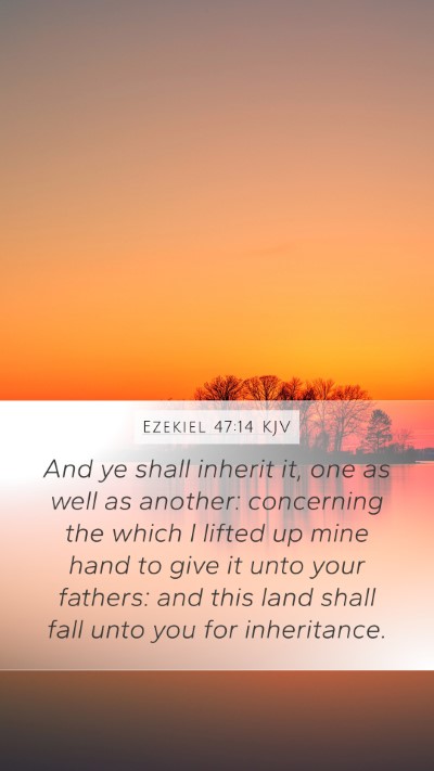 Ezekiel 47:14 KJV Bible Verse Image