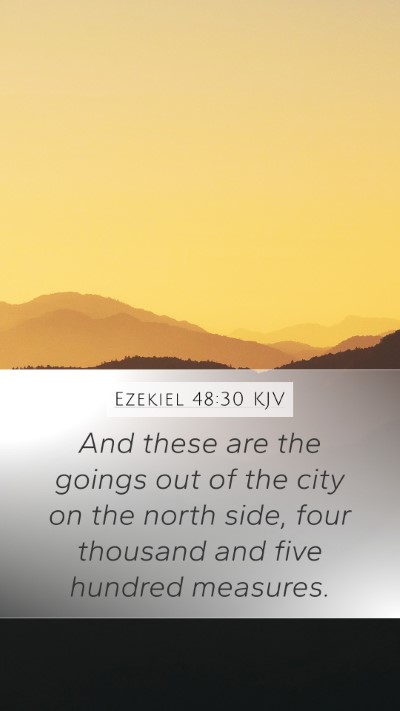 Ezekiel 48:30 KJV Bible Verse Image