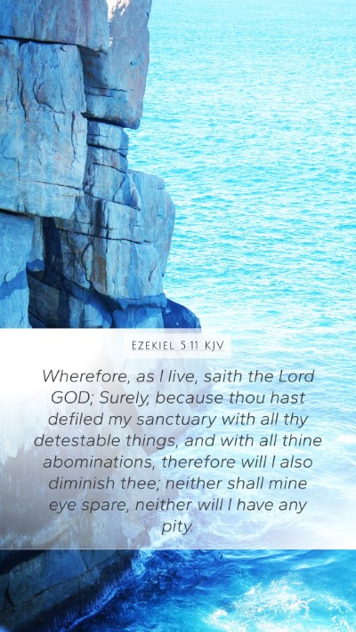 Ezekiel 5:11 KJV Bible Verse Image