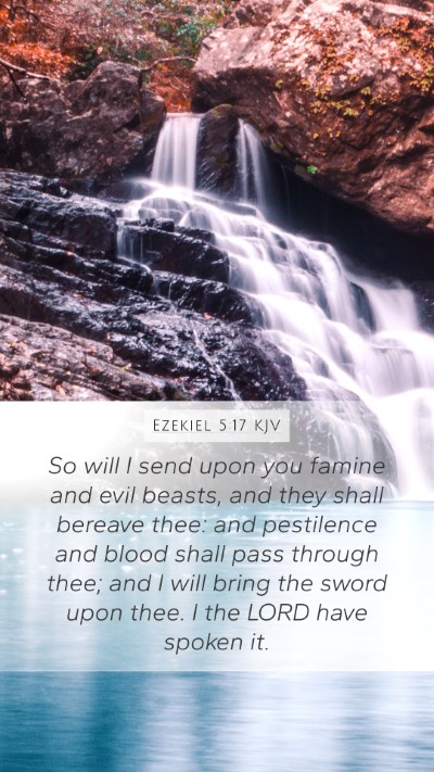 Ezekiel 5:17 KJV Bible Verse Image