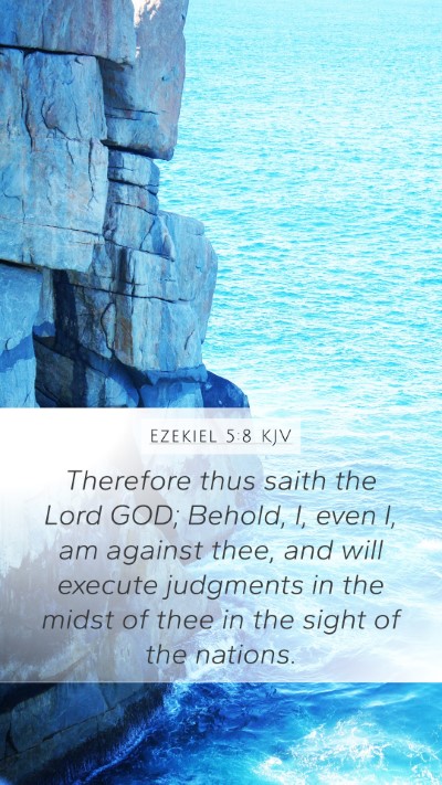Ezekiel 5:8 KJV Bible Verse Image