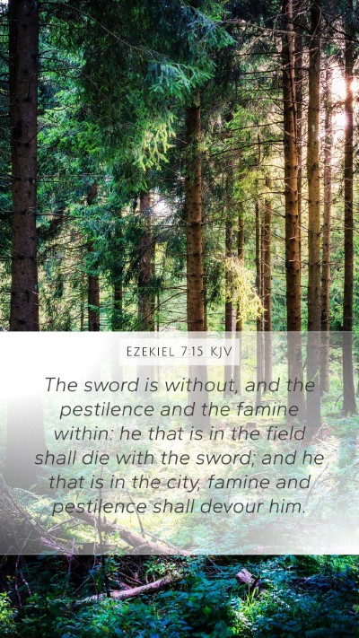 Ezekiel 7:15 KJV Bible Verse Image