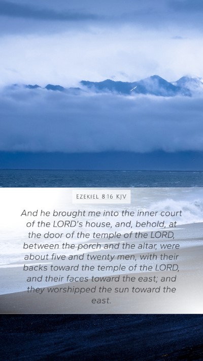 Ezekiel 8:16 KJV Bible Verse Image