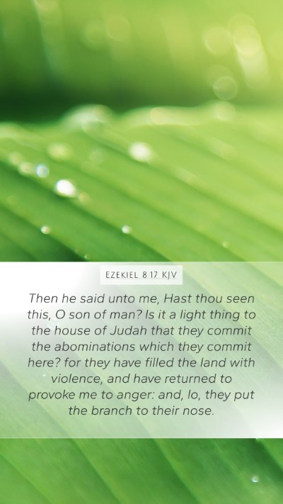 Ezekiel 8:17 KJV Bible Verse Image
