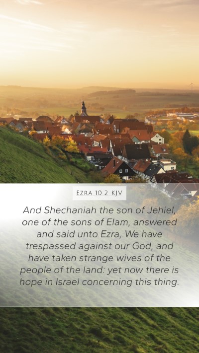 Ezra 10:2 KJV Bible Verse Image