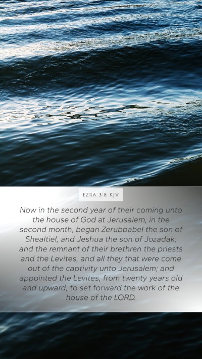 Ezra 3:8 KJV Bible Verse Image