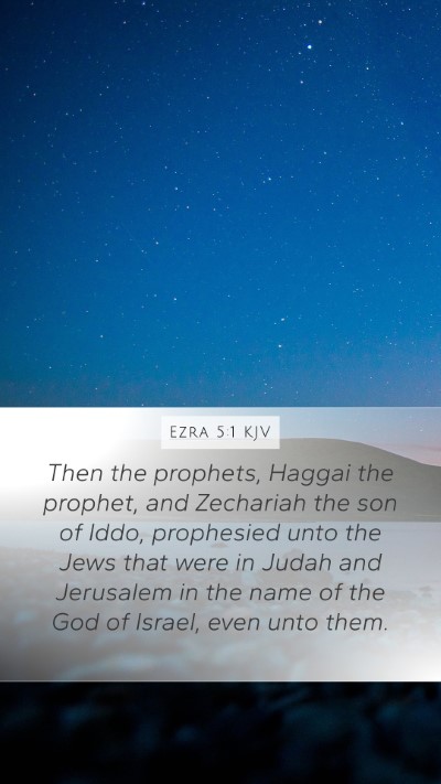 Ezra 5:1 KJV Mobile Phone Wallpaper - Then the prophets, Haggai the prophet, and - Mobile Bible Verse Wallpaper