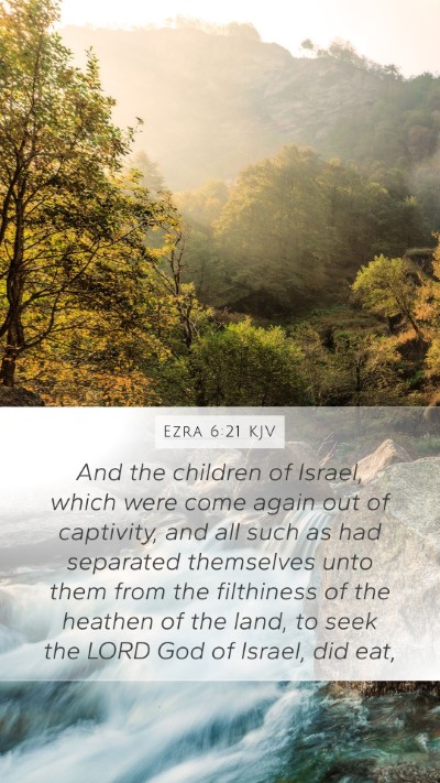 Ezra 6:21 KJV Bible Verse Image