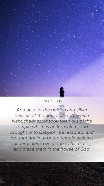 Ezra 6:5 KJV Bible Verse Image