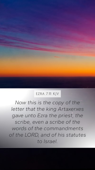 Ezra 7:11 KJV Bible Verse Image