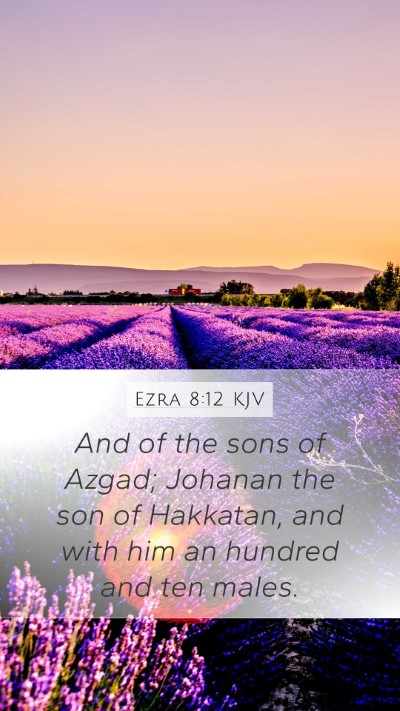 Ezra 8:12 KJV Mobile Phone Wallpaper - And of the sons of Azgad; Johanan the son of - Mobile Bible Verse Wallpaper