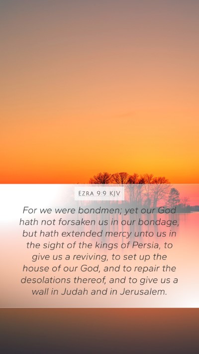 Ezra 9:9 KJV Bible Verse Image