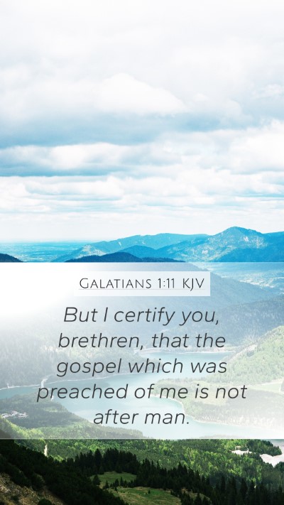 Galatians 1:11 KJV Bible Verse Image