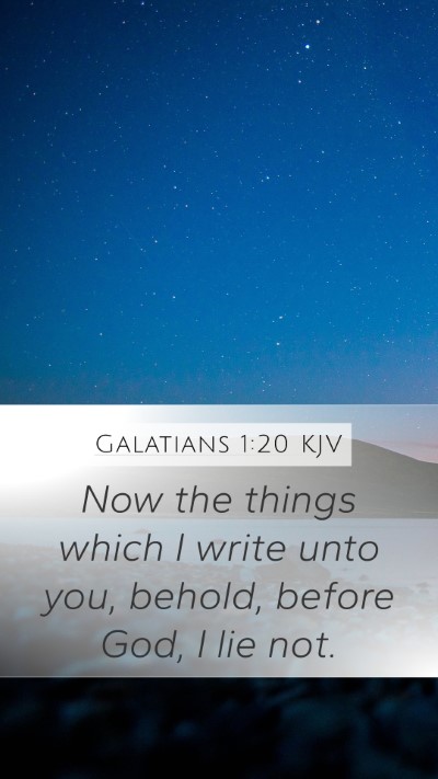 Galatians 1:20 KJV Bible Verse Image