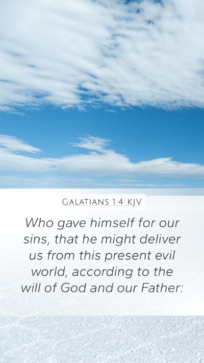 Galatians 1:4 KJV Bible Verse Image