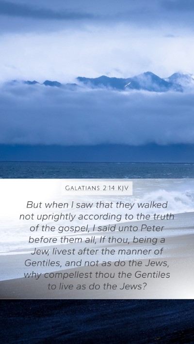 Galatians 2:14 KJV Bible Verse Image