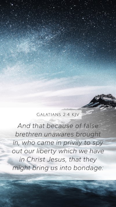 Galatians 2:4 KJV Bible Verse Image