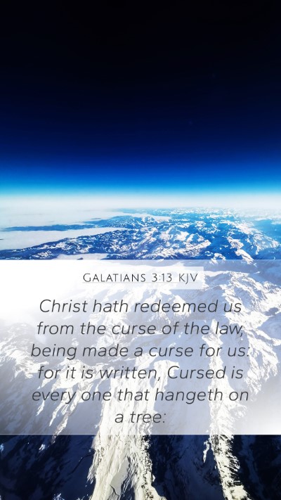 Galatians 3:13 KJV Bible Verse Image