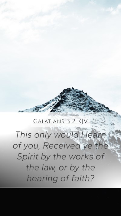 Galatians 3:2 KJV Bible Verse Image