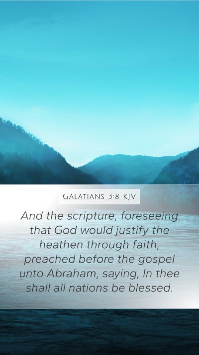 Galatians 3:8 KJV Bible Verse Image