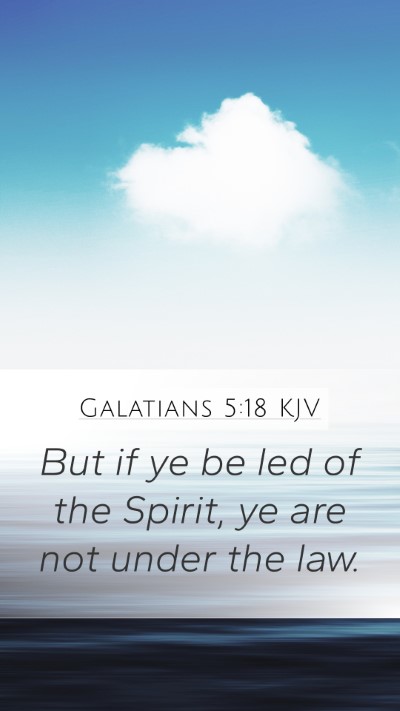Galatians 5:18 KJV Bible Verse Image