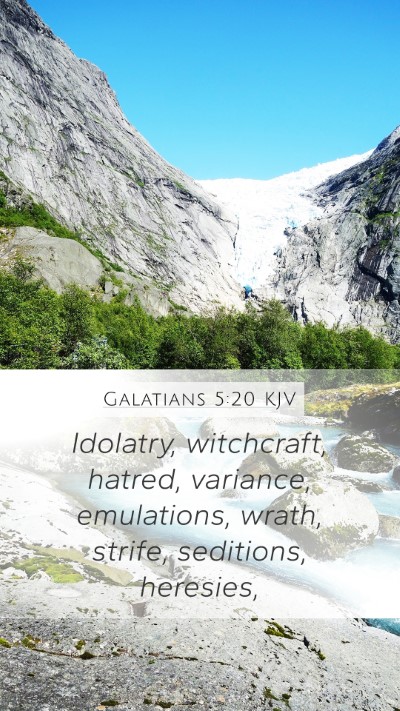Galatians 5:20 KJV Bible Verse Image