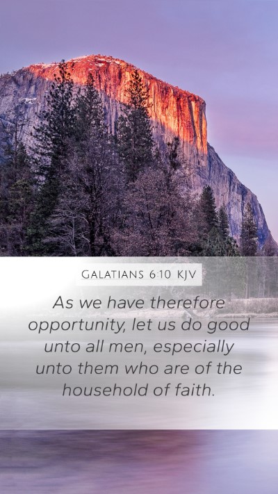 Galatians 6:10 KJV Bible Verse Image
