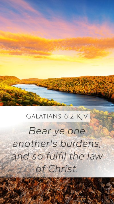 Galatians 6:2 KJV Bible Verse Image