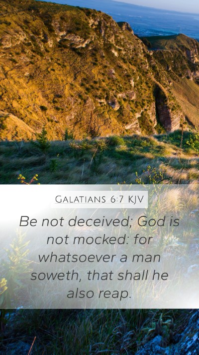 Galatians 6:7 KJV Bible Verse Image